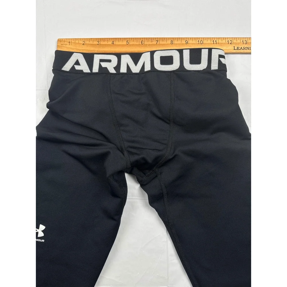 Under Armour Boys ColdGear Fitted Leggings Black Size Medium M Base Layer Tights